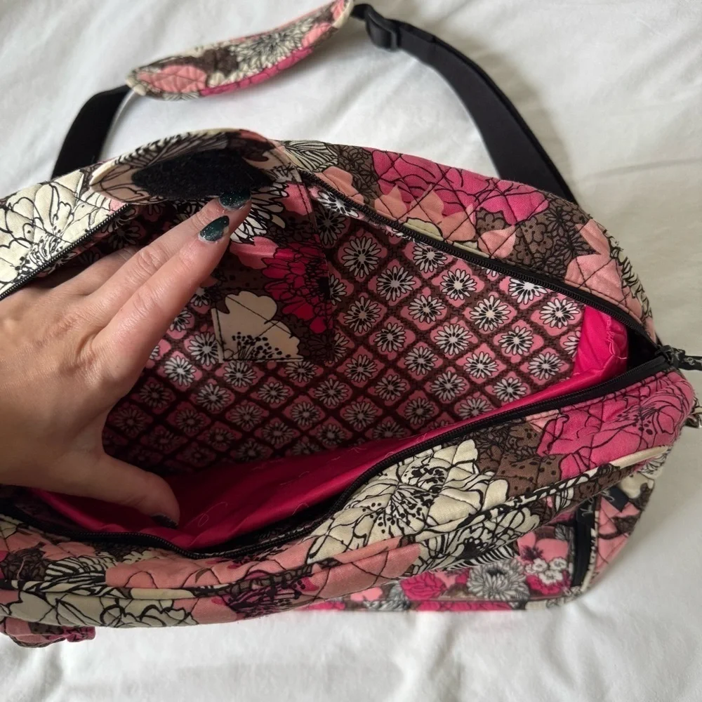 Vera Bradley mocha rouge crossbody laptop bag - Picture 7 of 10